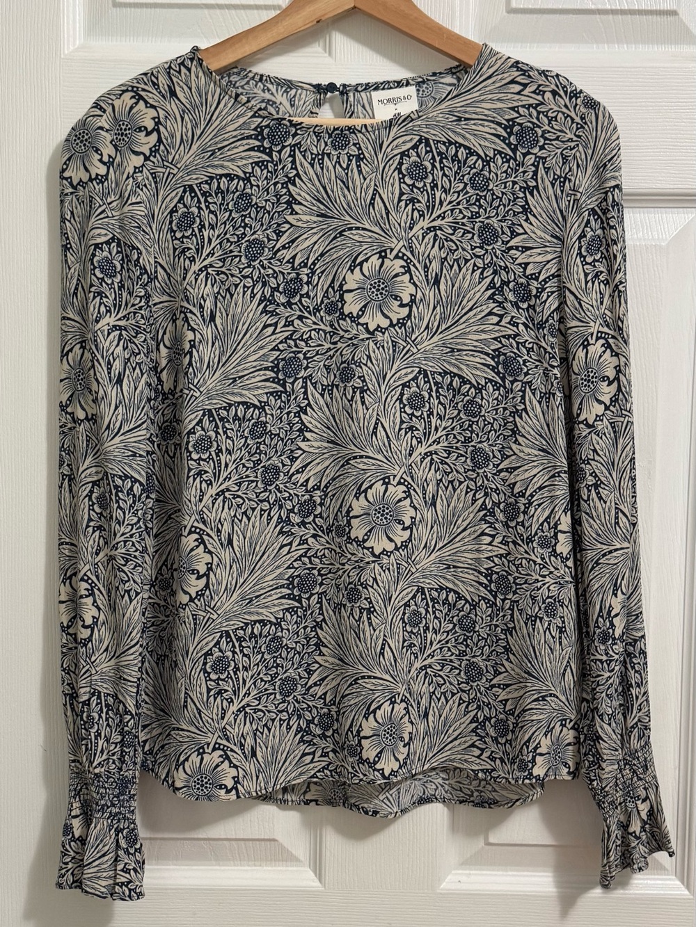 Morris & Company Navy & Cream Floral Blouse